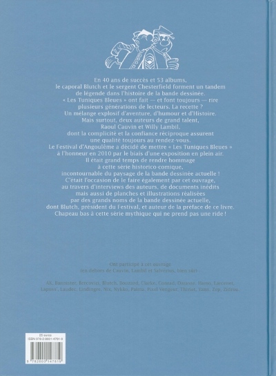 Verso de l'album Les Tuniques Bleues L'hommage aux Tuniques Bleues