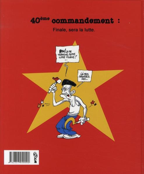 Verso de l'album Les 40 commandements Les 40 commandements du militant de gauche