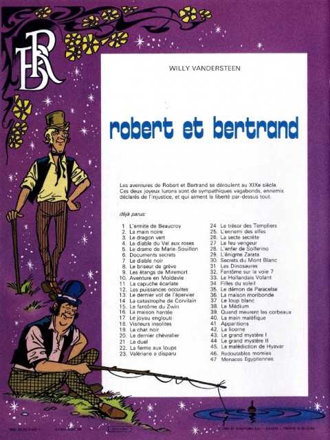 Verso de l'album Robert et Bertrand Tome 46 Redoutables momies