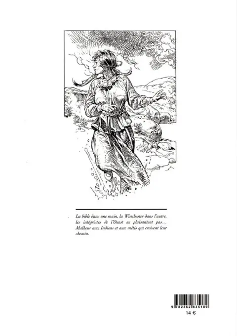 Verso de l'album L'Indienne blanche