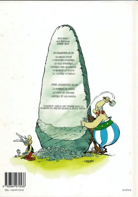 Verso de l'album Astérix Tome 29 La rose et le glaive