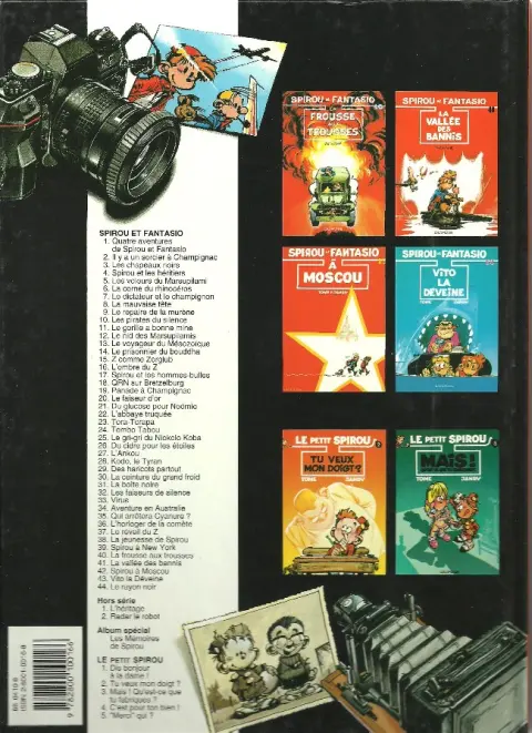 Verso de l'album Spirou et Fantasio Tome 14 Le prisonnier du Bouddha