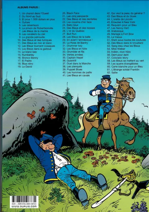 Verso de l'album Les Tuniques Bleues Tome 16 Bronco Benny