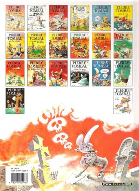 Verso de l'album Pierre Tombal Tome 11 La défense des os primés