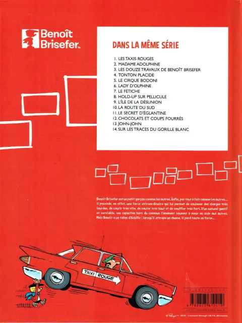 Verso de l'album Benoît Brisefer Tome 8 Hold-up sur pellicule