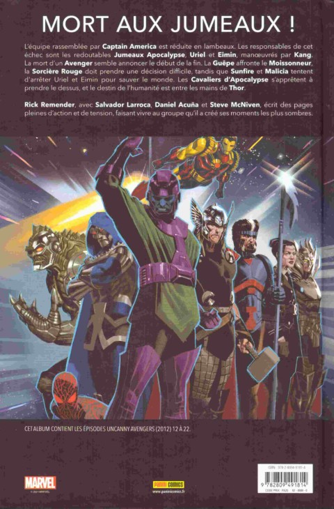 Verso de l'album Uncanny Avengers Pour venger la Terre