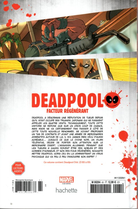Verso de l'album Deadpool - La collection qui tue Tome 61 Facteur régénérant