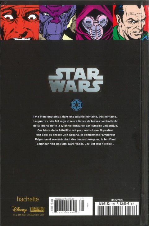 Verso de l'album Star Wars - Légendes - La Collection #128 Star Wars Classic