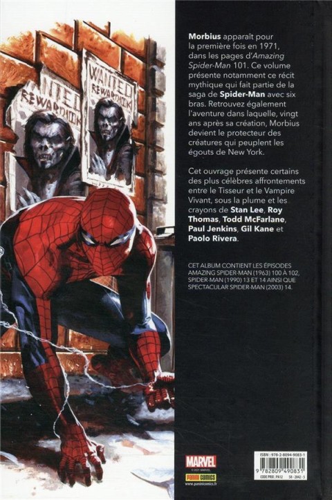 Verso de l'album Spider-man VS. Tome 4 Spider-Man vs Morbius