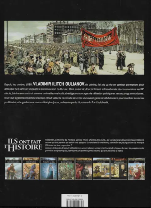 Verso de l'album Ils ont fait l'Histoire Tome 19 Lénine