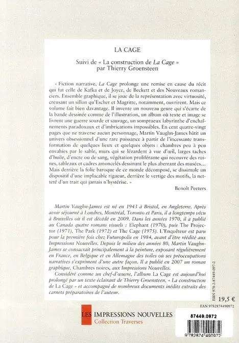 Verso de l'album La Cage