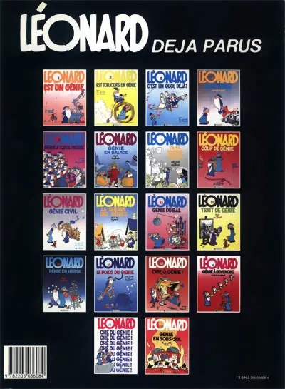 Verso de l'album Léonard Tome 17 Ohé du génie !