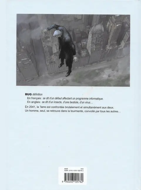 Verso de l'album Bug Livre 1