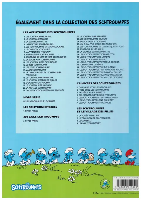 Verso de l'album Les Schtroumpfs Tome 22 Le Schtroumpf reporer