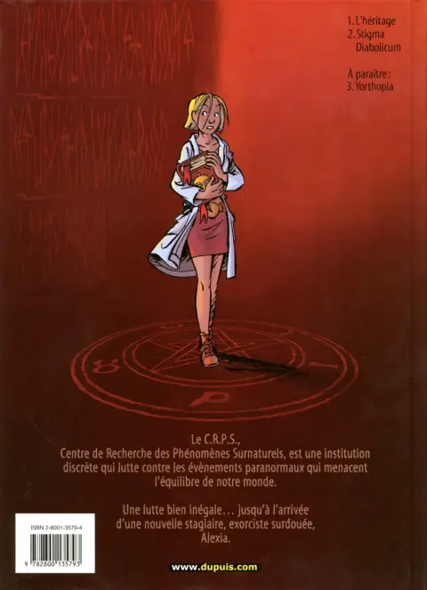 Verso de l'album Les Démons d'Alexia Tome 1 L'Héritage