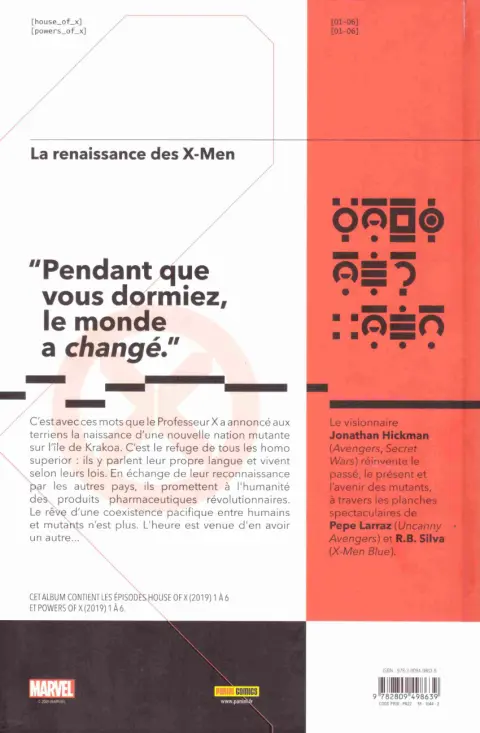 Verso de l'album House of X - Powers of X
