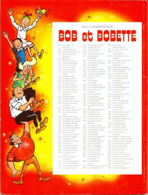 Verso de l'album Bob et Bobette Tome 103 L'attrape-sons
