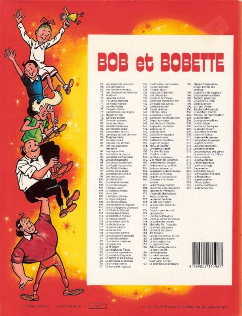 Verso de l'album Bob et Bobette Tome 121 Le diamant sombre