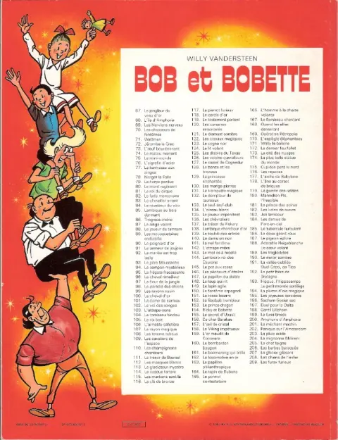 Verso de l'album Bob et Bobette Tome 138 Lambique chercheur d'or
