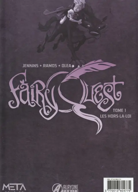 Verso de l'album Fairy Quest Tome 1 Les Hors-la-loi