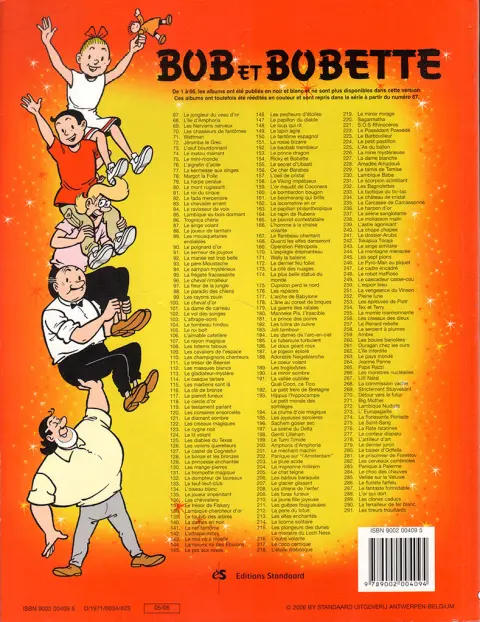 Verso de l'album Bob et Bobette Tome 101 La dame de carreau