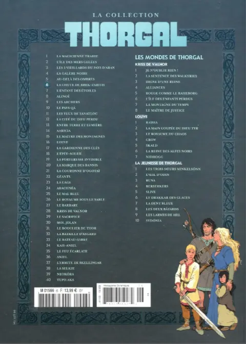 Verso de l'album Thorgal - La collection Tome 6 La chute de Brek Zarith