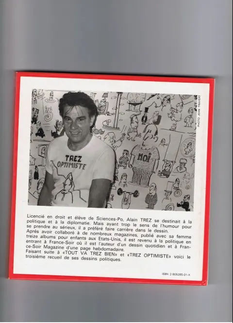 Verso de l'album Trez (Dessins de presse) Tome 3 Un...deux...trez...partez ! - 1984-1985