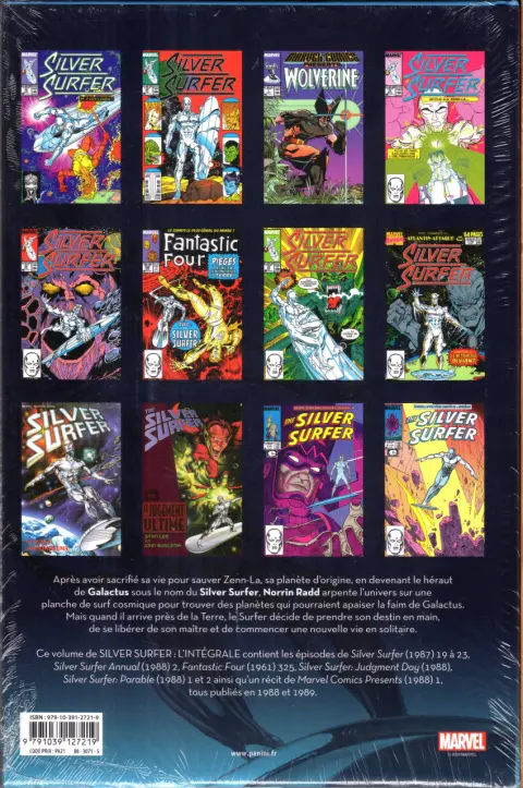 Verso de l'album Silver Surfer - L'intégrale Tome 5 1988-1989