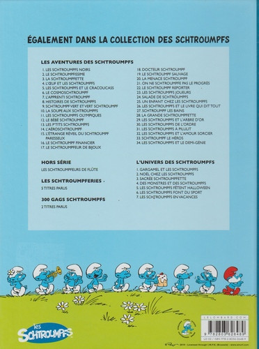 Verso de l'album Les Schtroumpfs Tome 28 La Grande Schtroumpfette