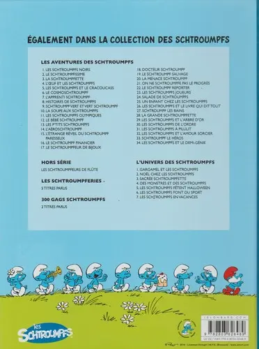 Verso de l'album Les Schtroumpfs Tome 28 La Grande Schtroumpfette