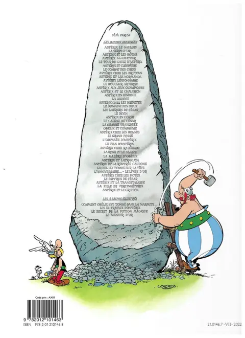 Verso de l'album Astérix Tome 14 Astérix en hispanie