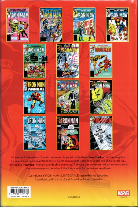 Verso de l'album Iron Man - L'Intégrale Tome 16 1983-1984