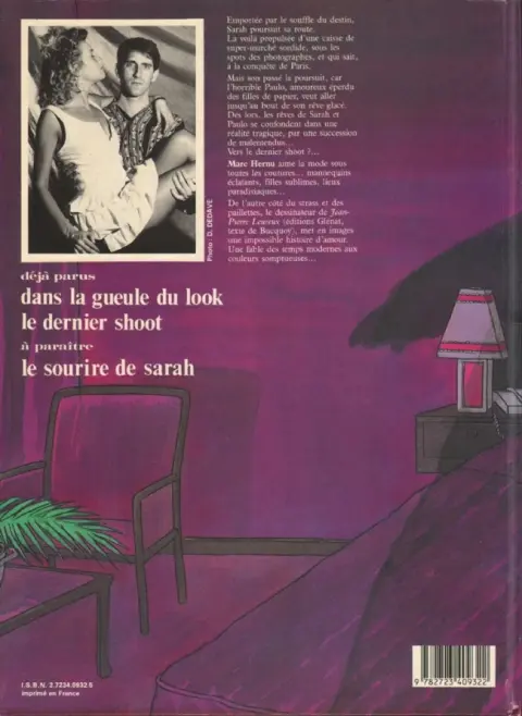 Verso de l'album Le Destin de Sarah Tome 2 Le dernier shoot
