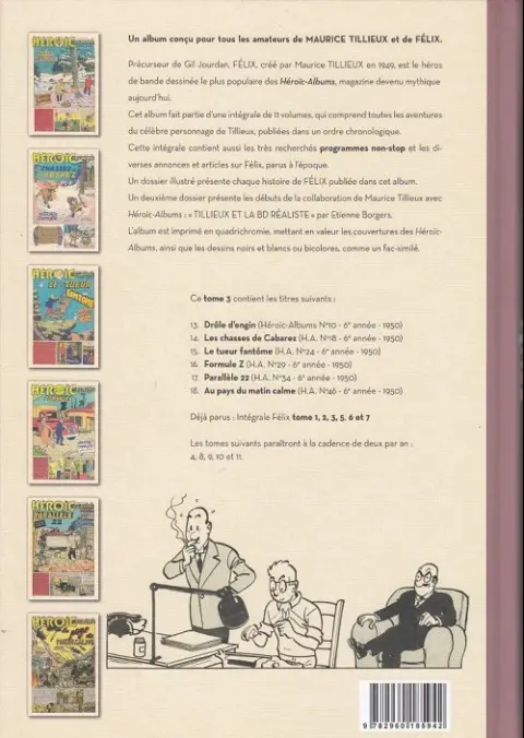 Verso de l'album Félix Intégrale Tome 3