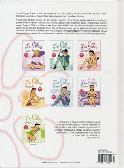 Verso de l'album Les Filles Tome 6 Bain de minuit