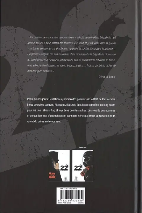 Verso de l'album 22 Une enquête explosive 1/2