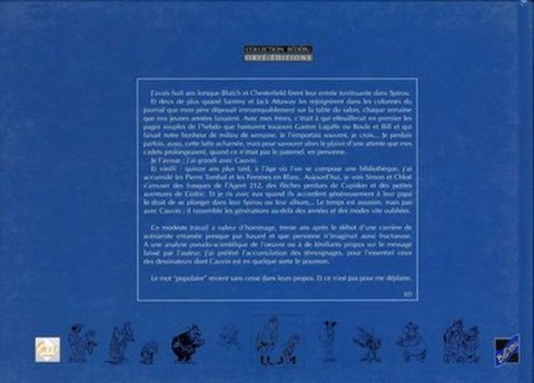 Verso de l'album Raoul Cauvin - Monsieur scénario