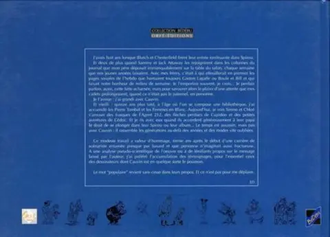 Verso de l'album Raoul Cauvin - Monsieur scénario