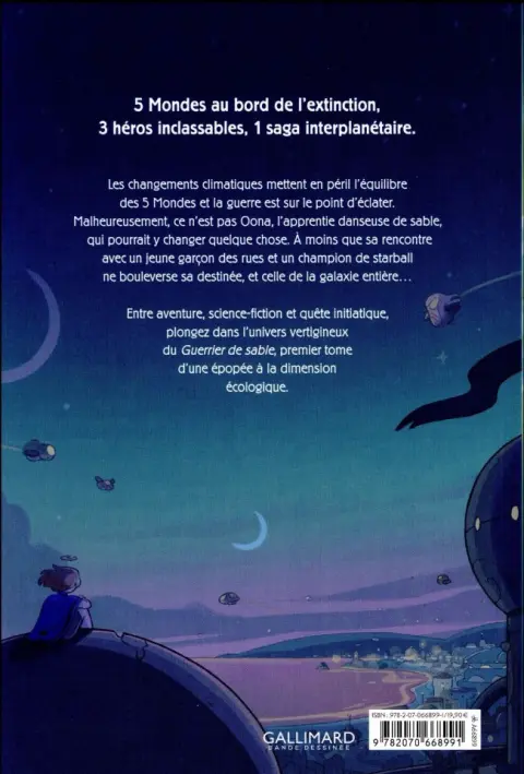 Verso de l'album 5 mondes Tome 1 Le Guerrier de sable