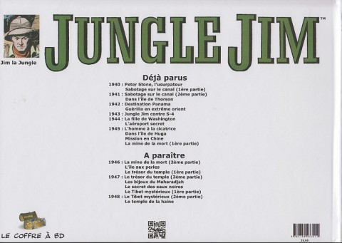 Verso de l'album Jungle Jim 1945 - L'homme à la cicatrice - Dans l'île de Nuga - Mission en Chine - La mine de la mort (1ere partie)