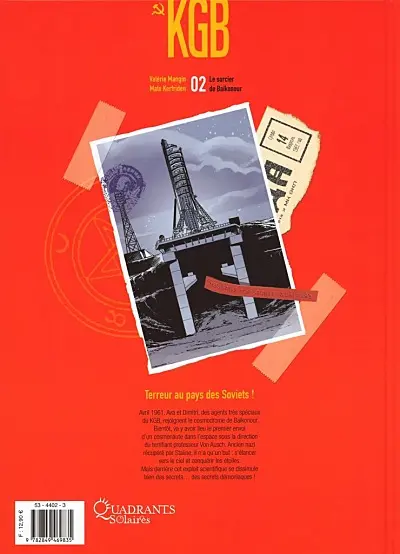 Verso de l'album KGB 02 Le sorcier de Baïkonour