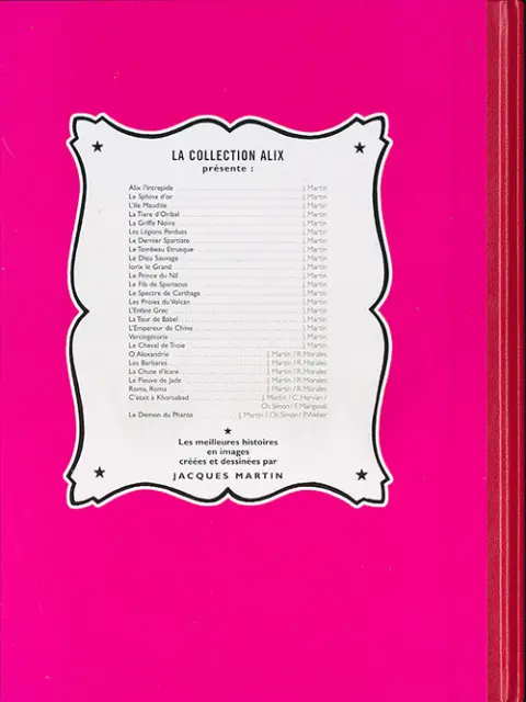 Verso de l'album Alix Tome 1 Alix l'intrépide