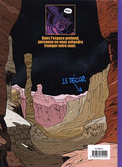 Verso de l'album Une aventure de Pad Bowlman Space vaudeville