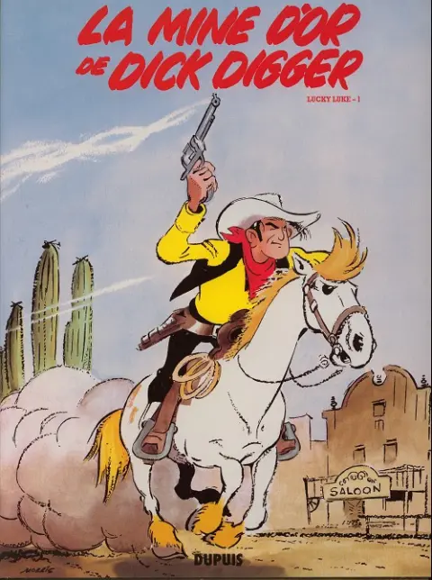 Couverture de l'album Lucky Luke Tome 1 La mine d'or de Dick Digger