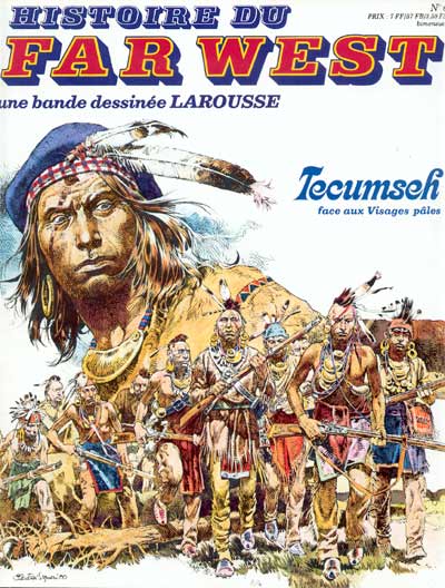 Couverture de l'album Histoire du Far West N° 6 Tecumseh face aux Visages pâles