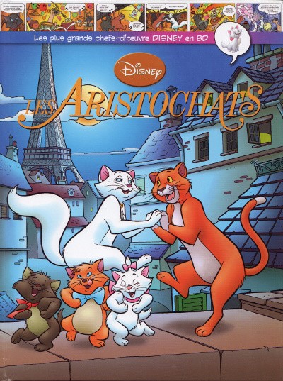 Couverture de l'album Les plus grands chefs-d'œuvre Disney en BD Tome 7 Aristochats (Les)