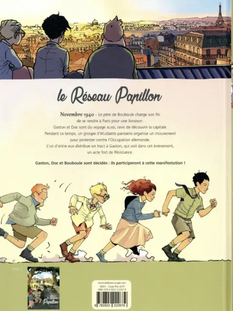 Verso de l'album Le Réseau Papillon Tome 2 Paris étudiant, Paris résistant