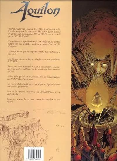 Verso de l'album Aquilon Tome 1 La Solimère