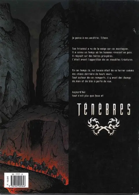 Verso de l'album Ténèbres Tome 1 Ioen