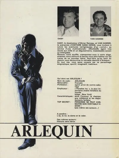Verso de l'album Arlequin Tome 1 Les éléphants se plument à l'aube